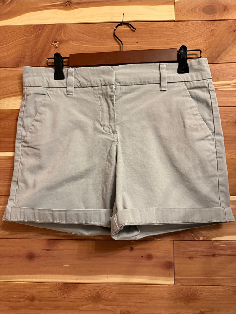 Tommy Hilfiger Light Gray Cotton Chino Bermuda Shorts